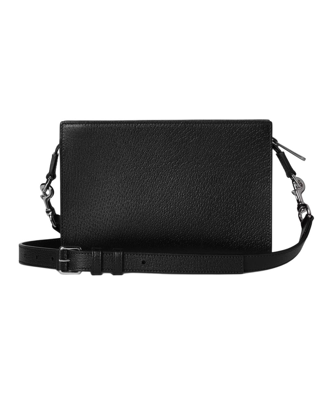 GUCCI Черная кожаная сумка на плечо, фото 4