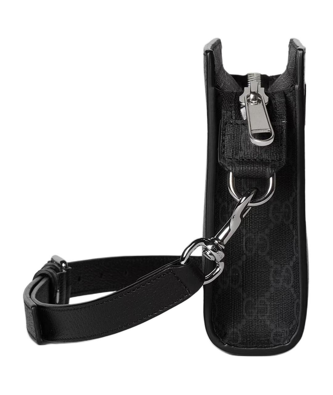 GUCCI Черная кожаная сумка на плечо, фото 3