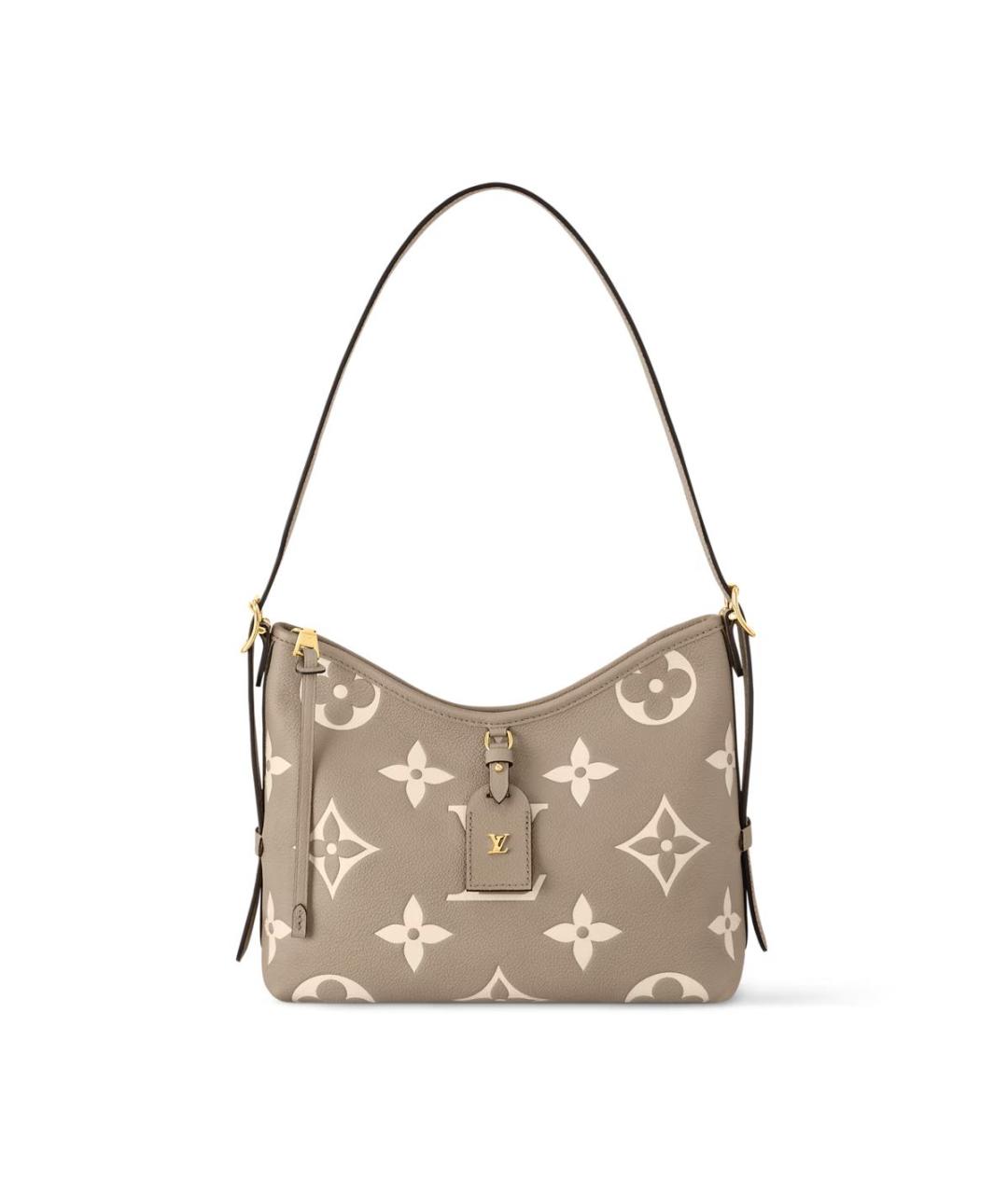 LOUIS VUITTON Бежевая кожаная сумка через плечо, фото 1