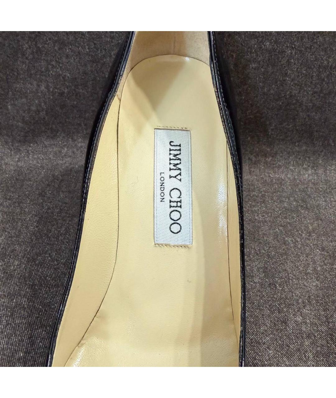 JIMMY CHOO Черные кожаные туфли, фото 5
