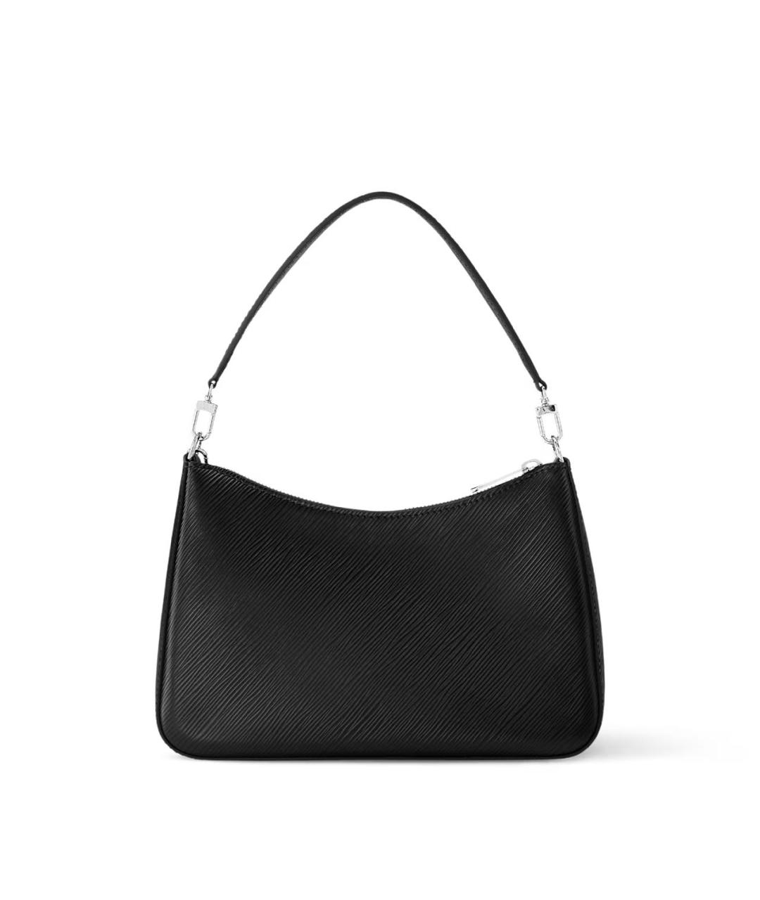 LOUIS VUITTON Черная кожаная сумка через плечо, фото 5