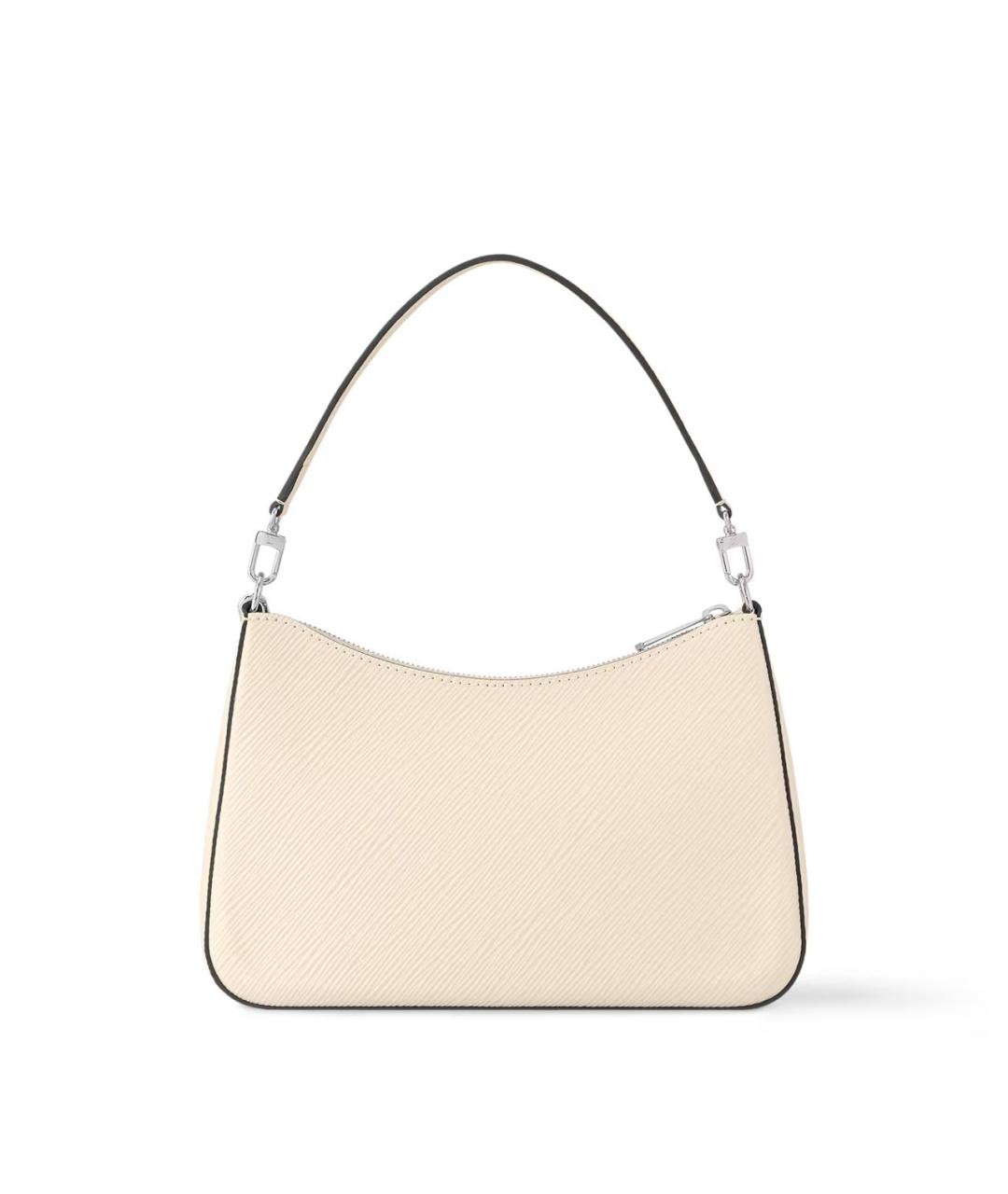LOUIS VUITTON Бежевая кожаная сумка через плечо, фото 5