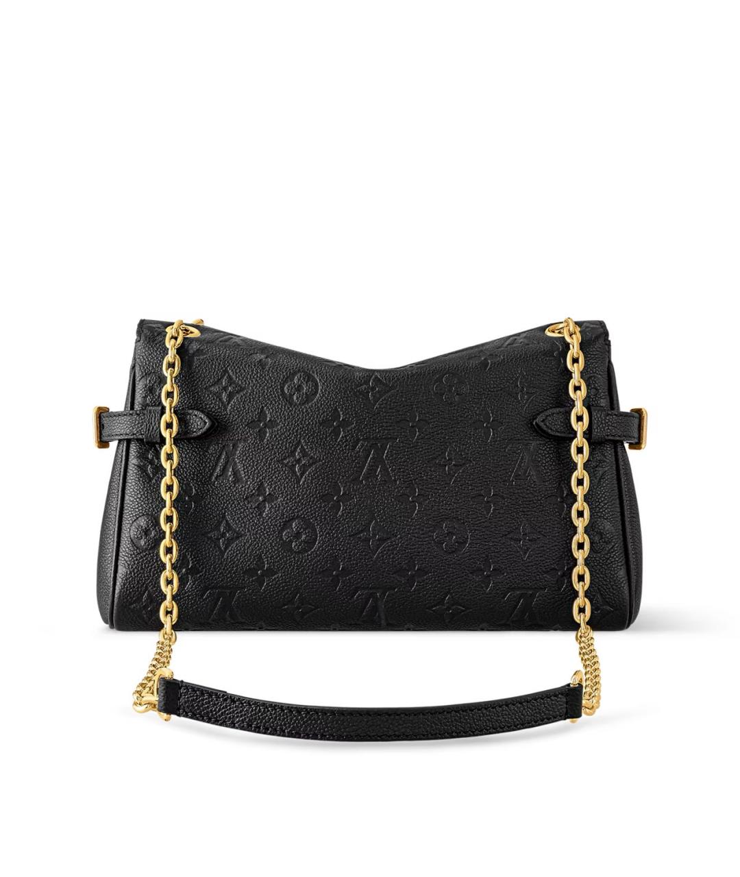 LOUIS VUITTON Черная кожаная сумка через плечо, фото 5