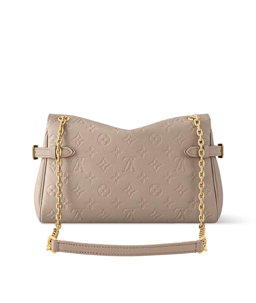 LOUIS VUITTON Бежевая кожаная сумка через плечо, фото 5