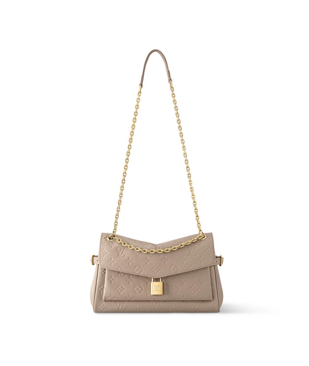 LOUIS VUITTON Бежевая кожаная сумка через плечо, фото 1