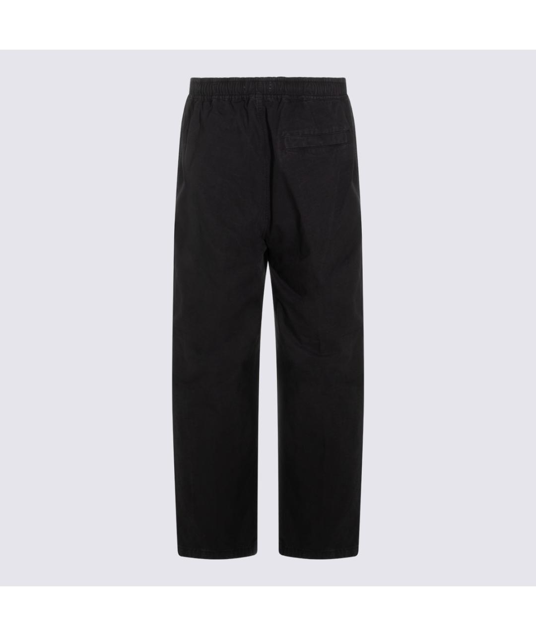 STONE ISLAND Черные хлопковые повседневные брюки, фото 3