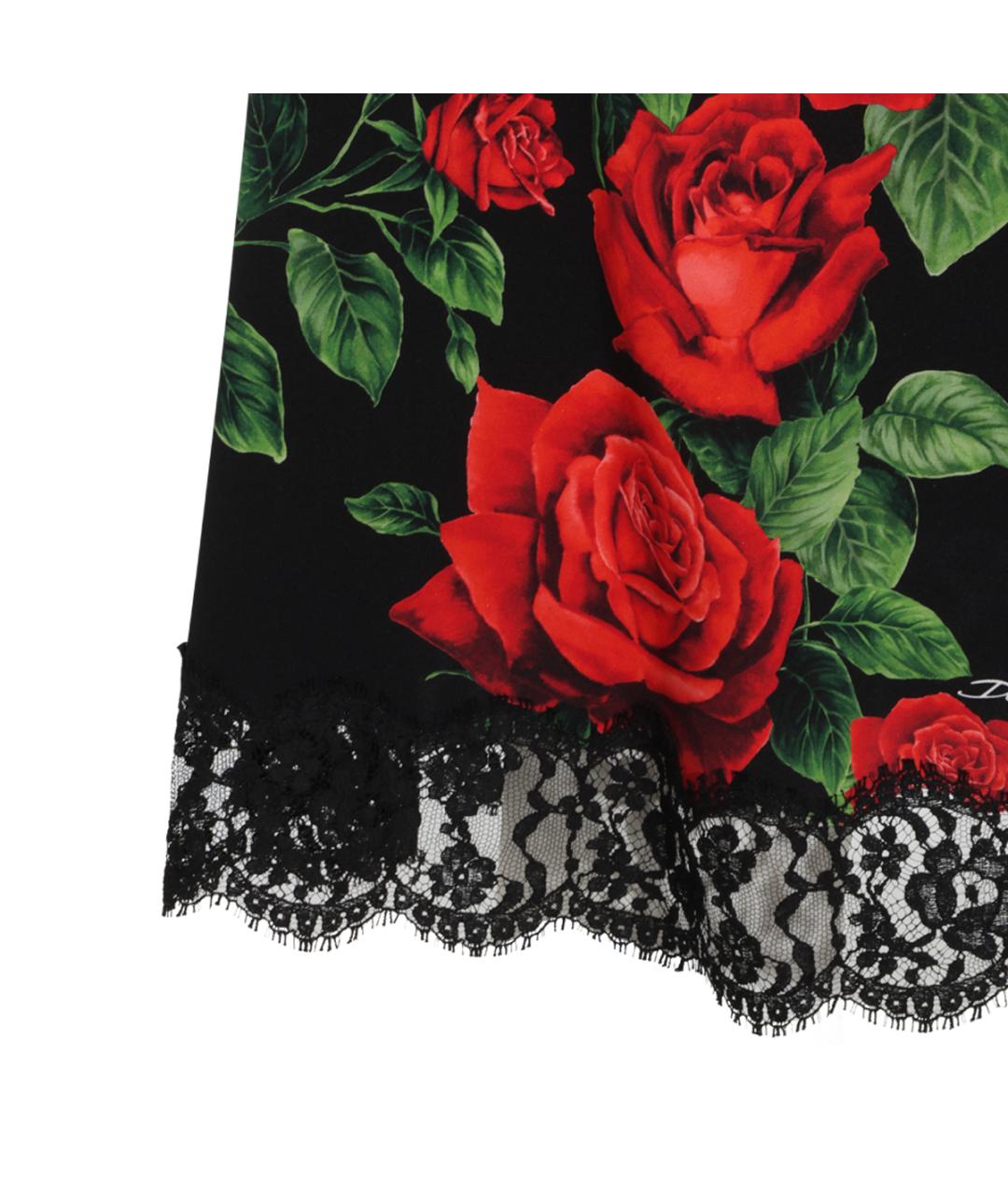 DOLCE&GABBANA Мульти шелковая юбка миди, фото 7