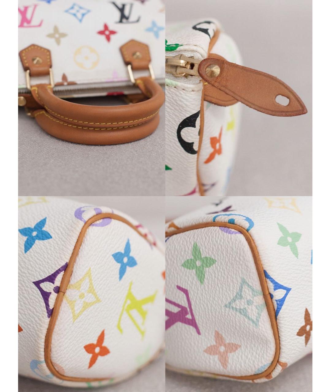 LOUIS VUITTON Белая сумка с короткими ручками из канвы, фото 7