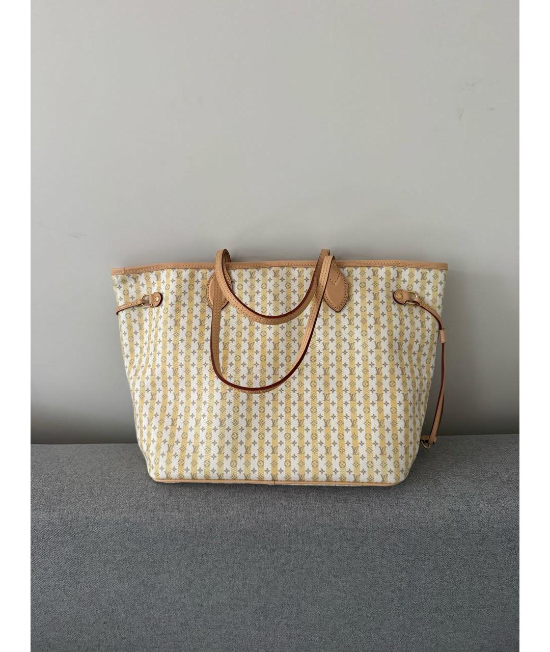 LOUIS VUITTON Бежевая сумка тоут из канвы, фото 3