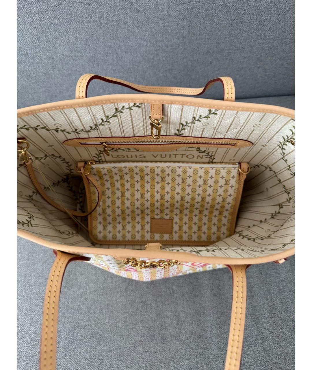 LOUIS VUITTON Бежевая сумка тоут из канвы, фото 4