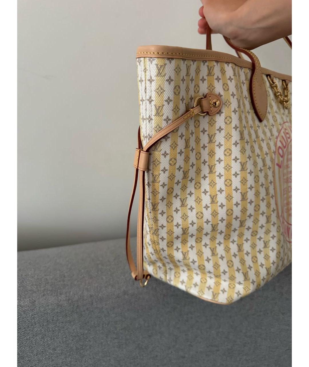 LOUIS VUITTON Бежевая сумка тоут из канвы, фото 2