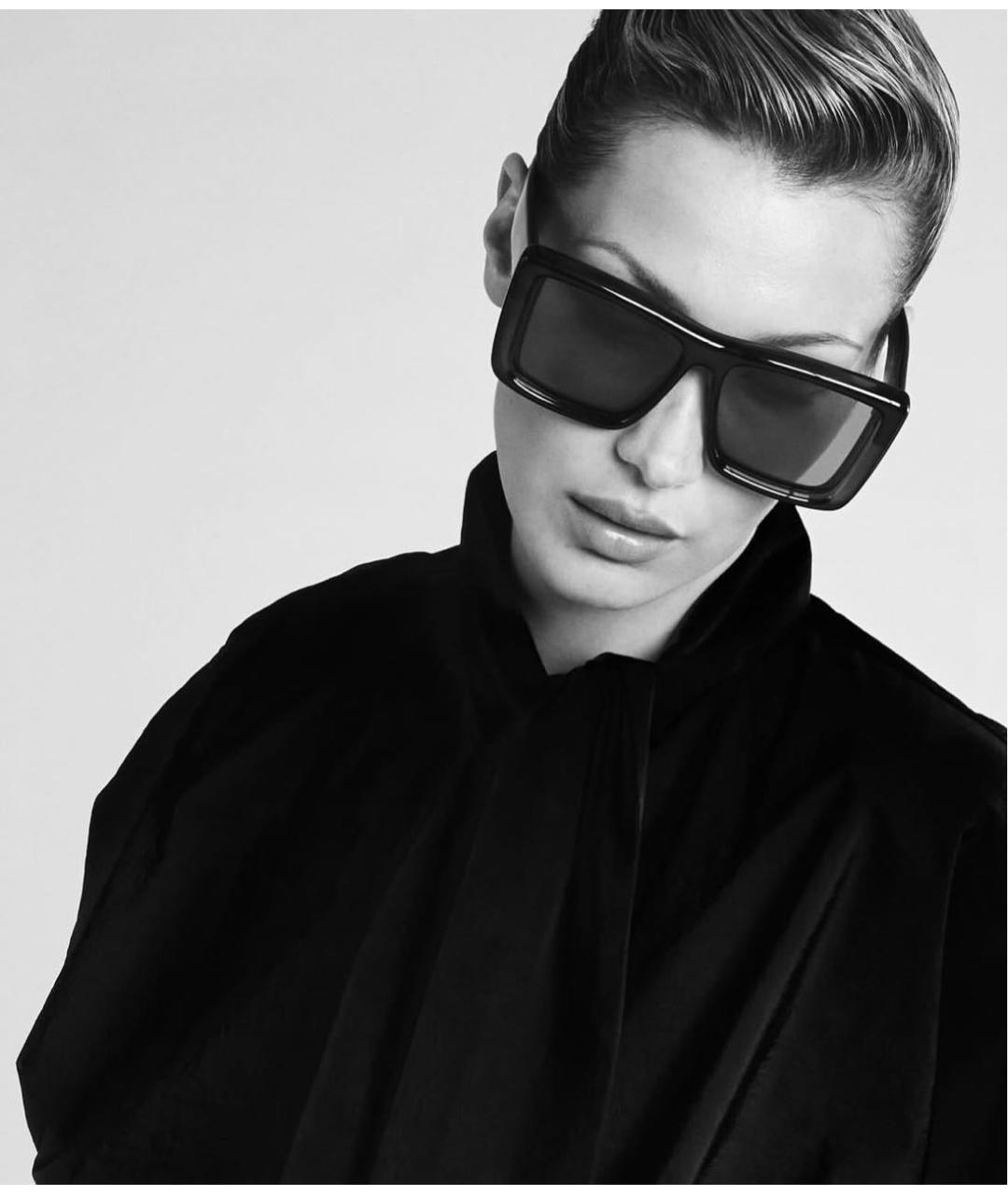 SAINT LAURENT Черные пластиковые солнцезащитные очки, фото 2