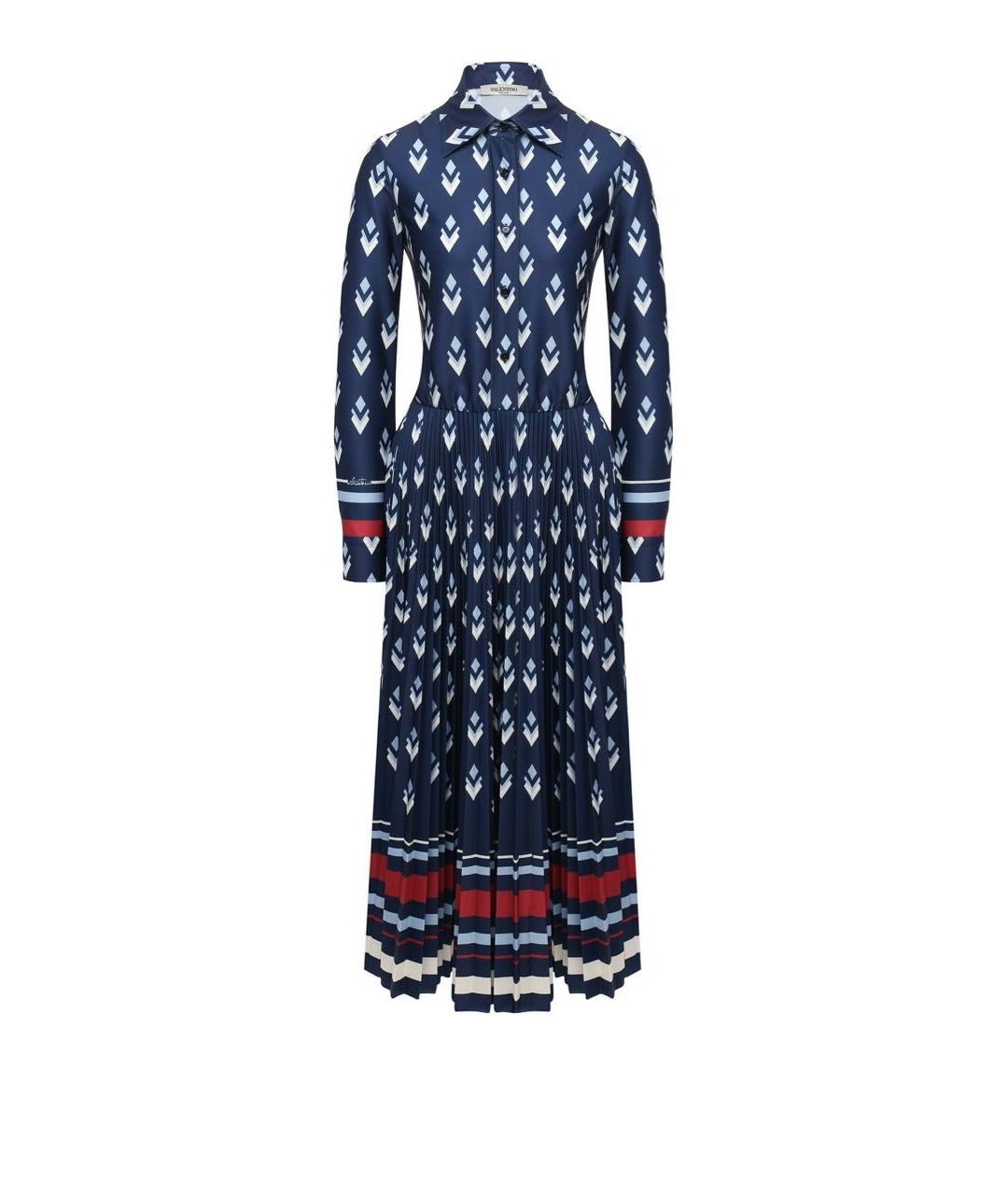 VALENTINO Синее полиэстеровое повседневное платье, фото 8