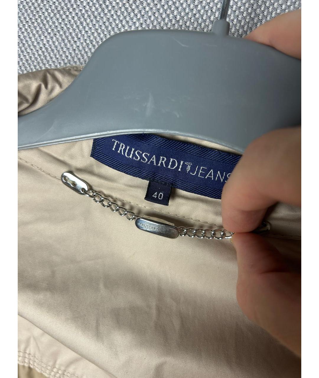 TRUSSARDI Бежевая хлопковая куртка, фото 4