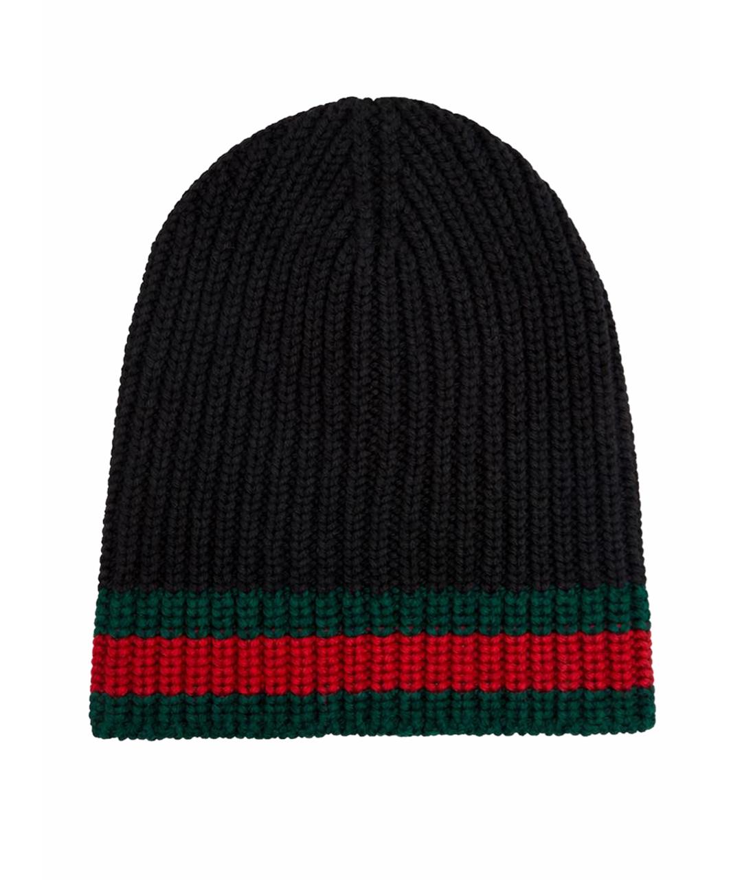 GUCCI Черная шерстяная шапка, фото 1