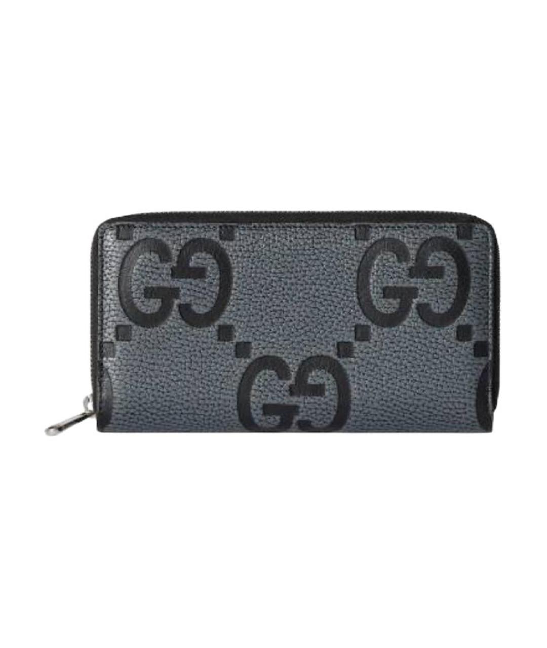GUCCI Серый кожаный кошелек, фото 1