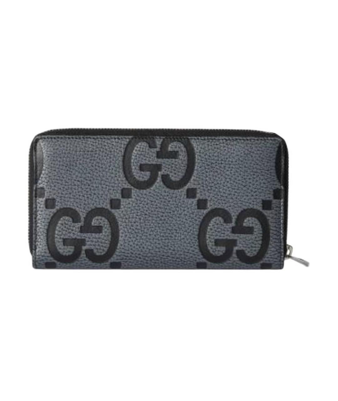 GUCCI Серый кожаный кошелек, фото 3