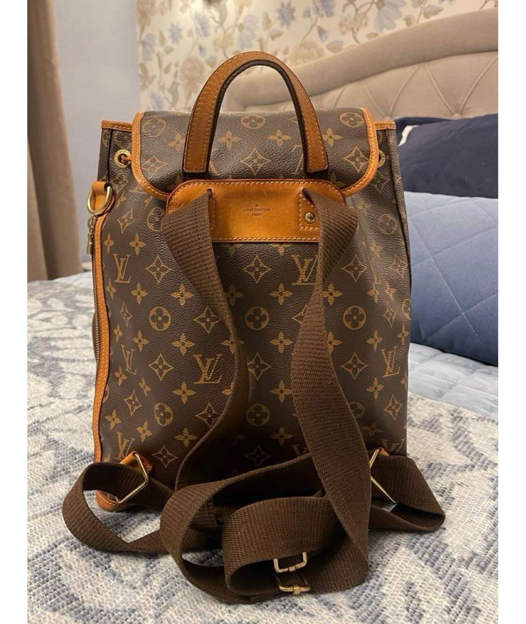 LOUIS VUITTON Коричневый рюкзак из канвы, фото 3