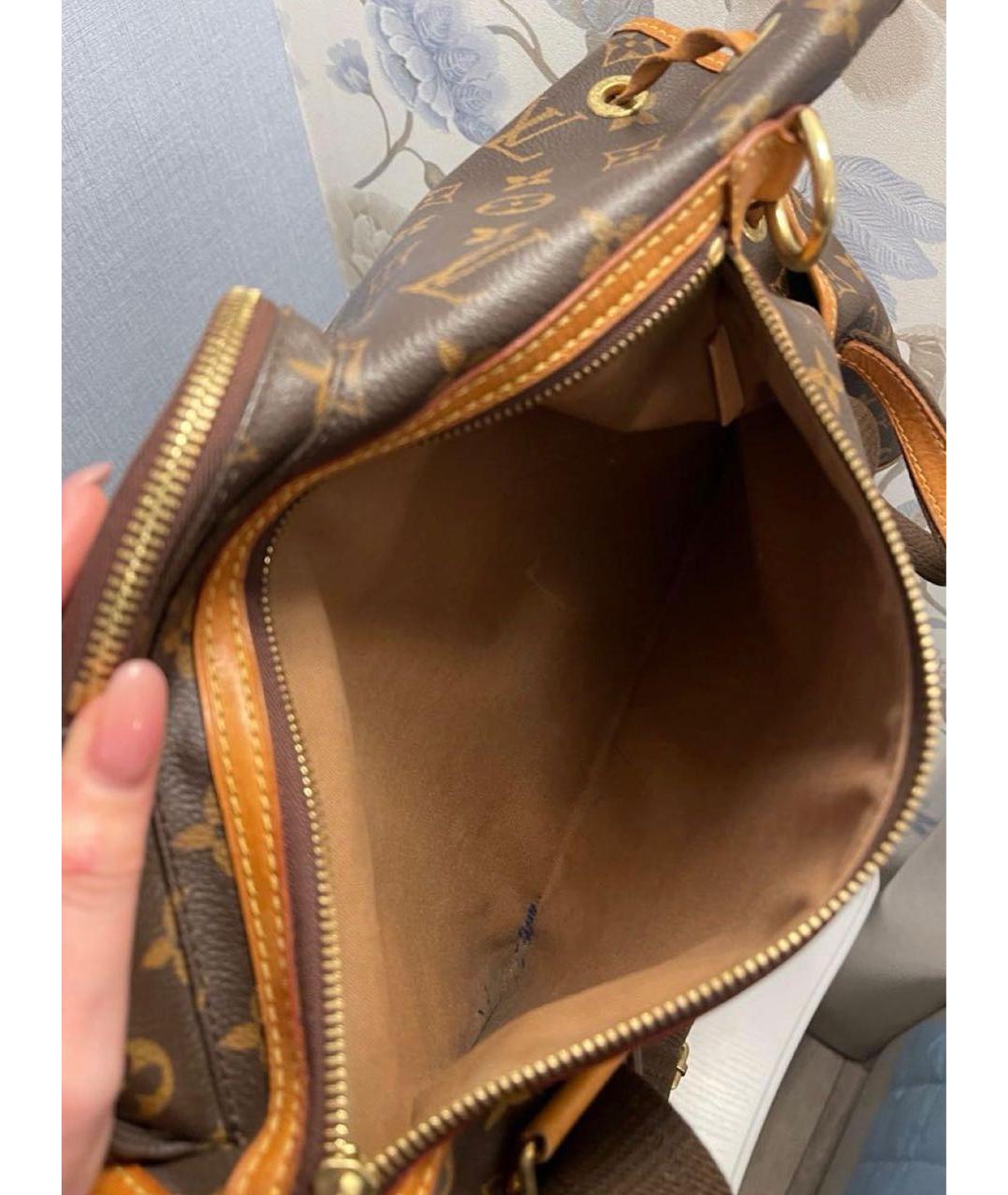 LOUIS VUITTON Коричневый рюкзак из канвы, фото 8