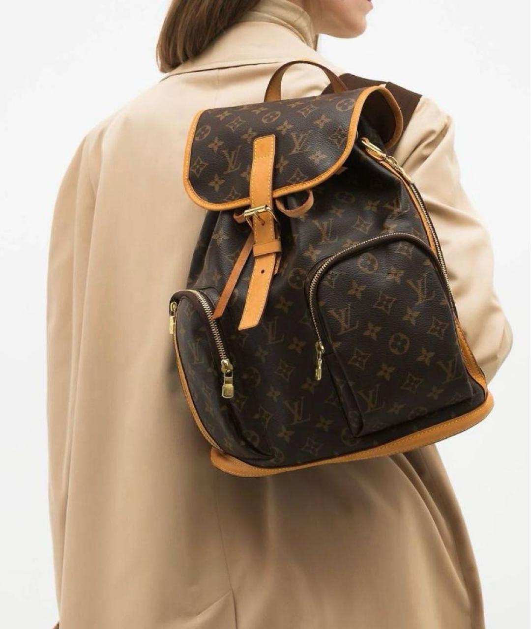 LOUIS VUITTON Коричневый рюкзак из канвы, фото 9