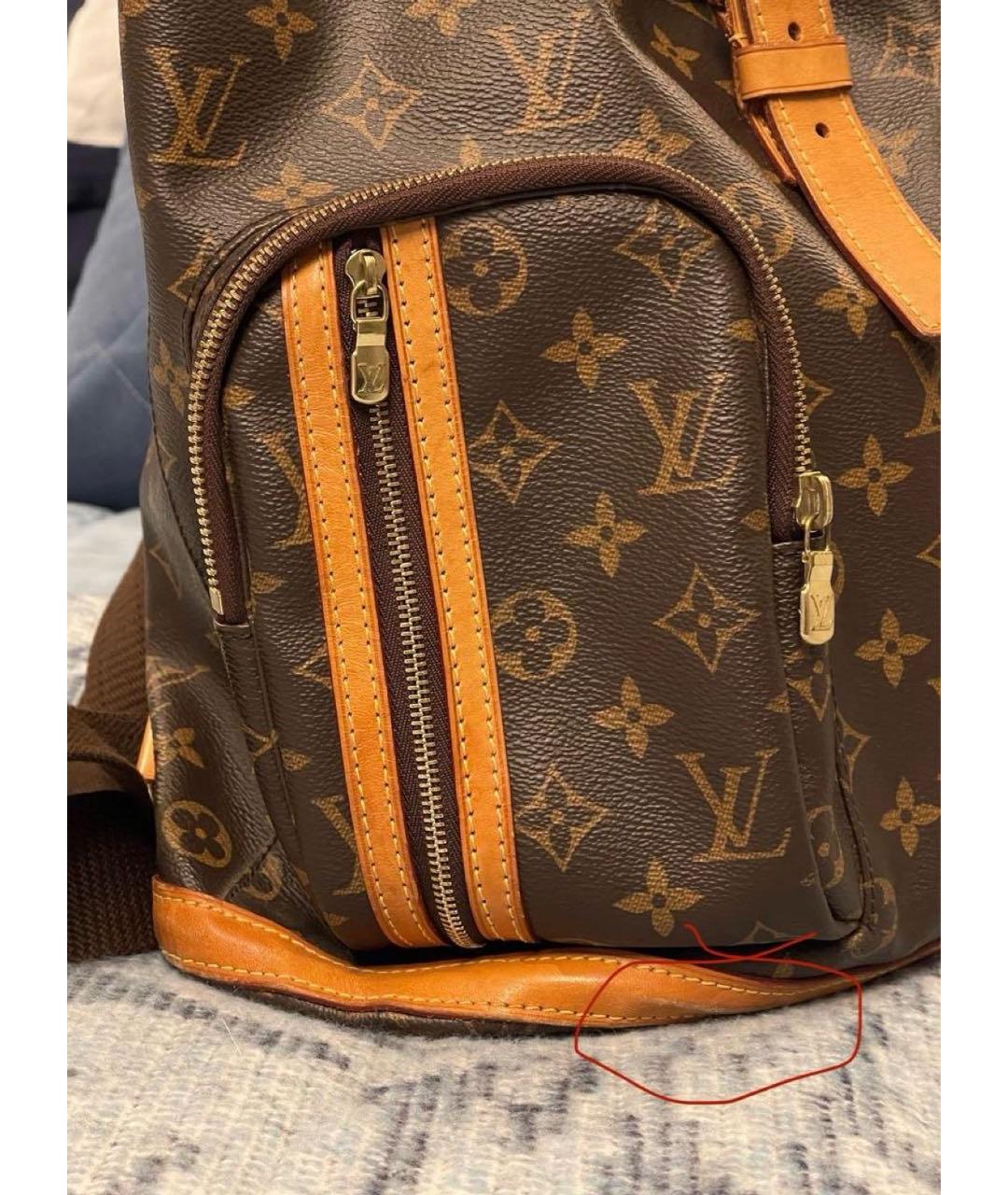 LOUIS VUITTON Коричневый рюкзак из канвы, фото 7