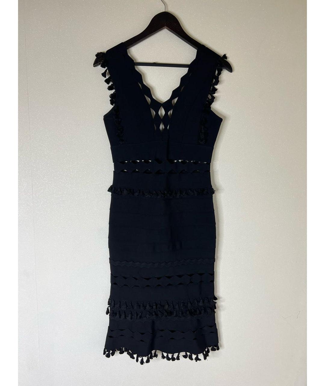 HERVE LEGER Черное вискозное платье, фото 5
