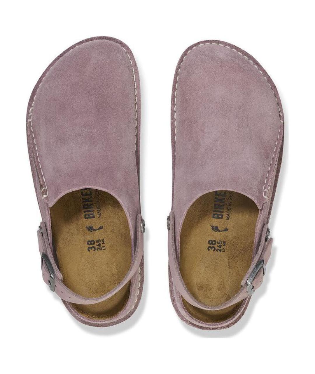 BIRKENSTOCK Фиолетовые замшевые сабо, фото 5
