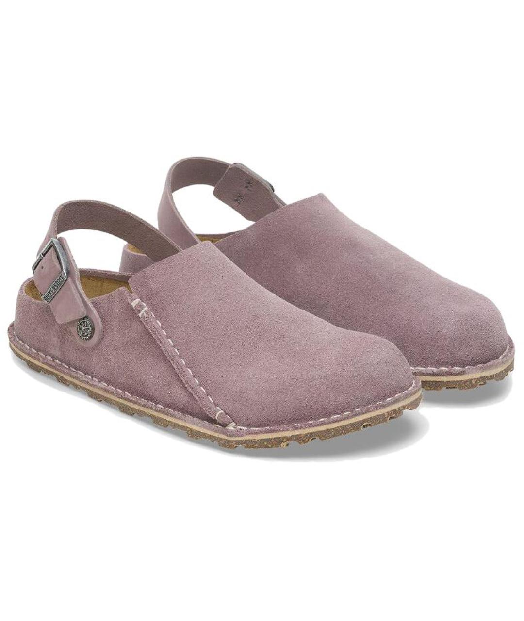 BIRKENSTOCK Фиолетовые замшевые сабо, фото 4