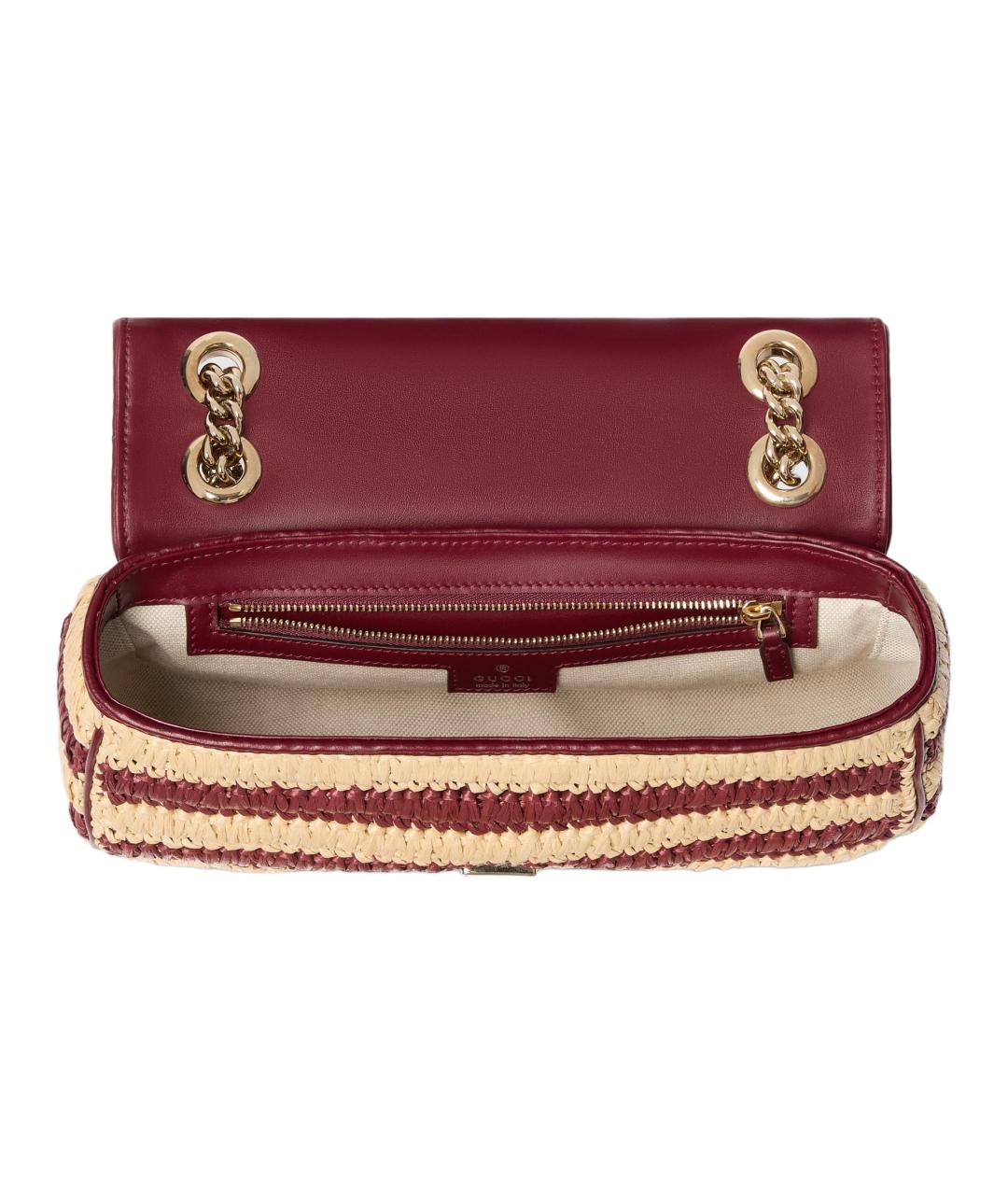 GUCCI Бежевая плетеная сумка через плечо, фото 5
