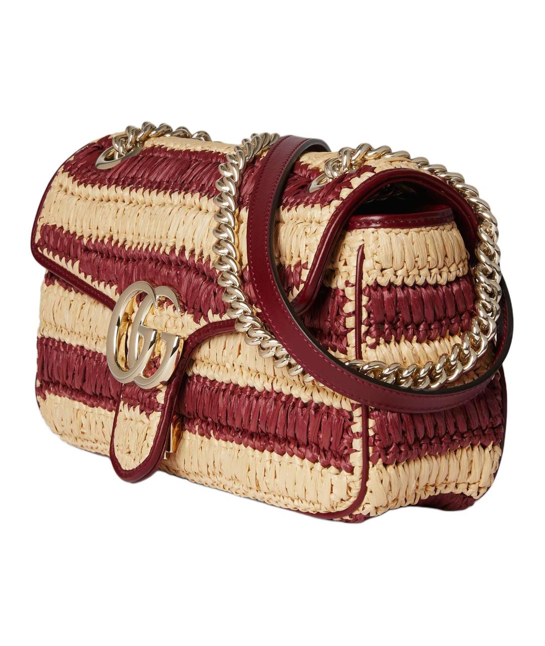 GUCCI Бежевая плетеная сумка через плечо, фото 2