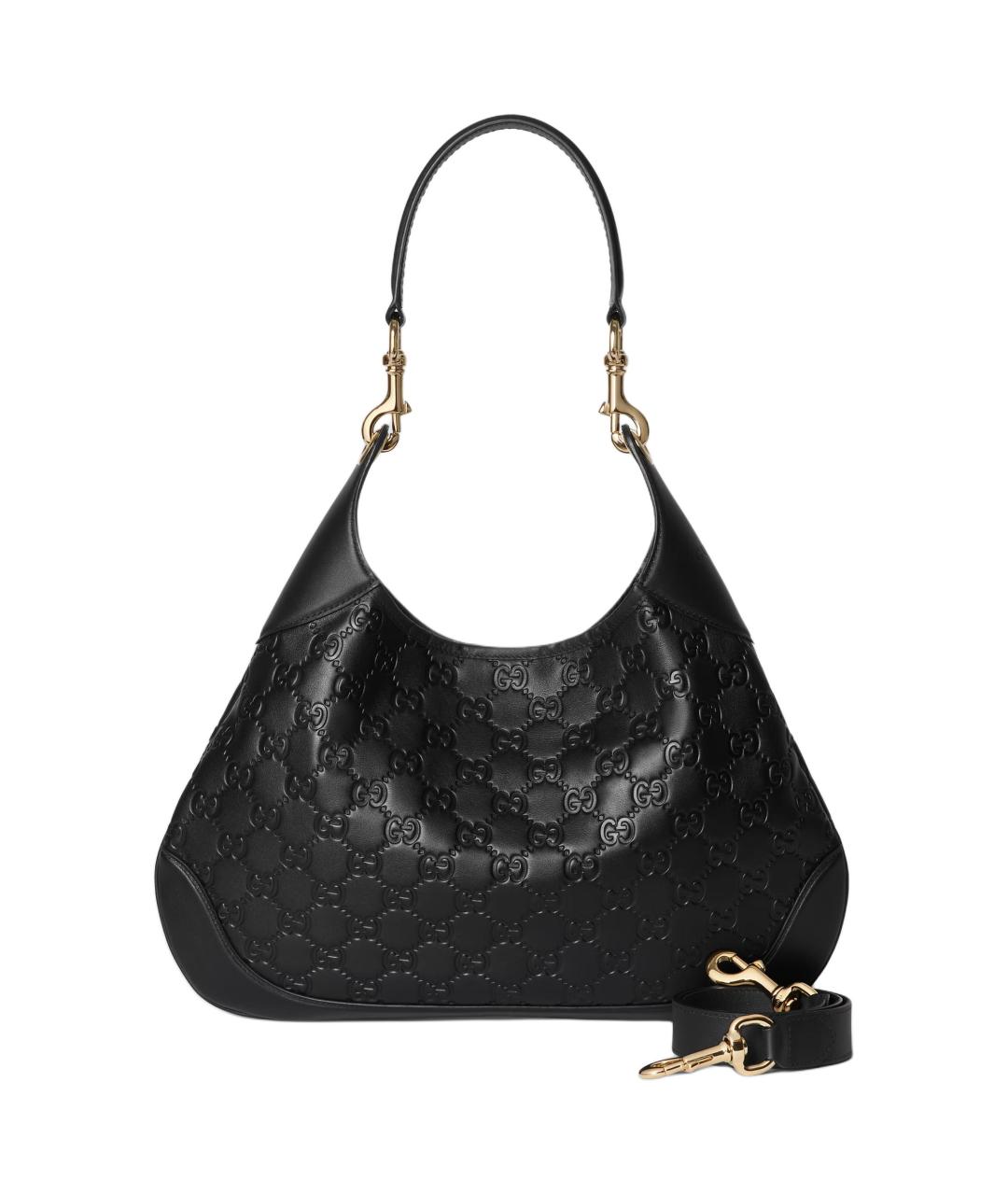 GUCCI Черная кожаная сумка через плечо, фото 2