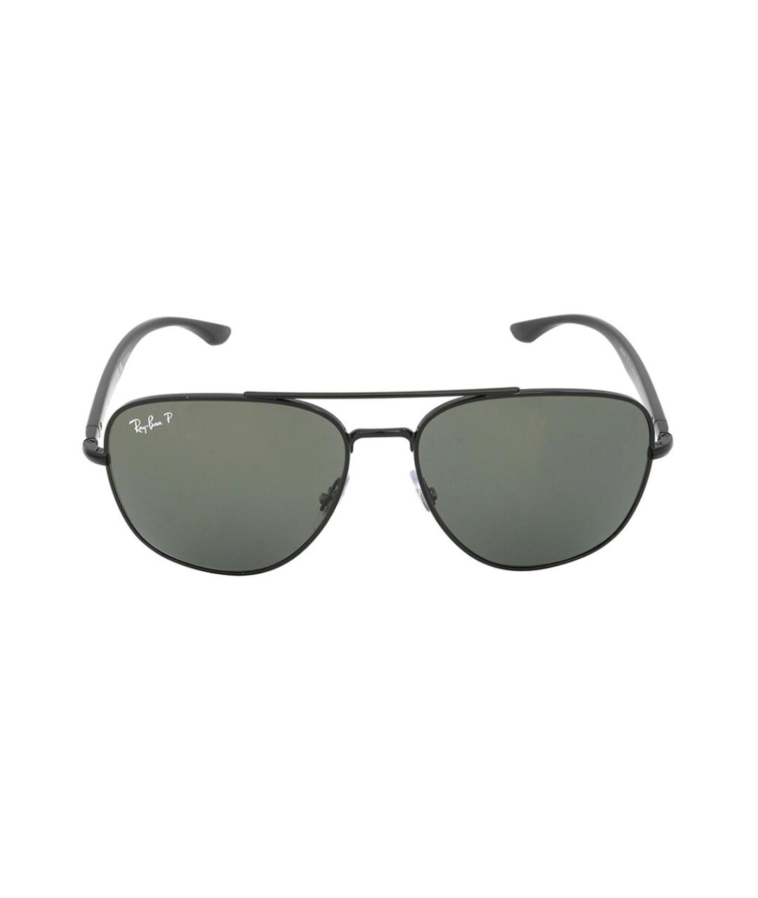 RAY BAN Черные металлические солнцезащитные очки, фото 2