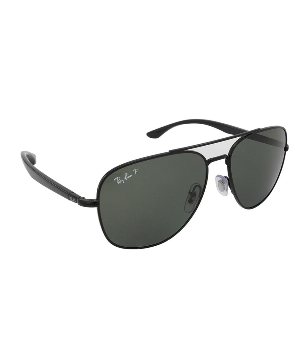 RAY BAN Черные металлические солнцезащитные очки, фото 1