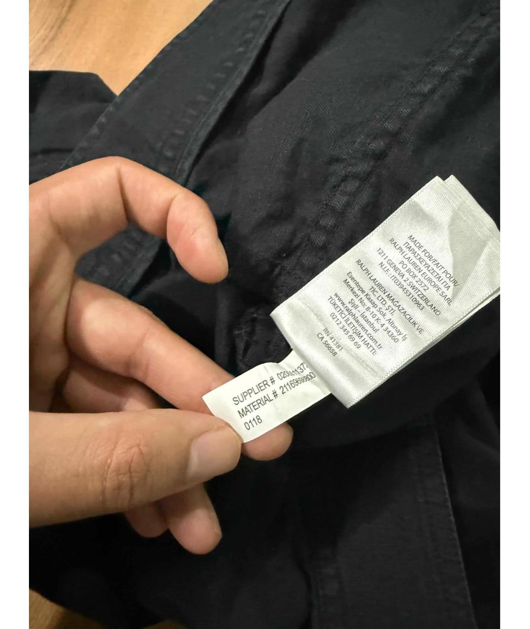 POLO RALPH LAUREN Черные хлопковые повседневные брюки, фото 4