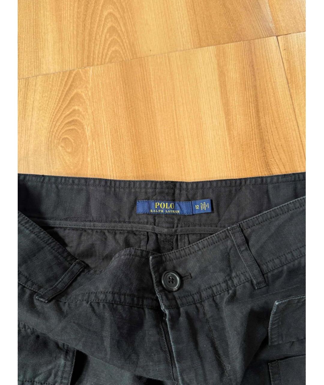 POLO RALPH LAUREN Черные хлопковые повседневные брюки, фото 3