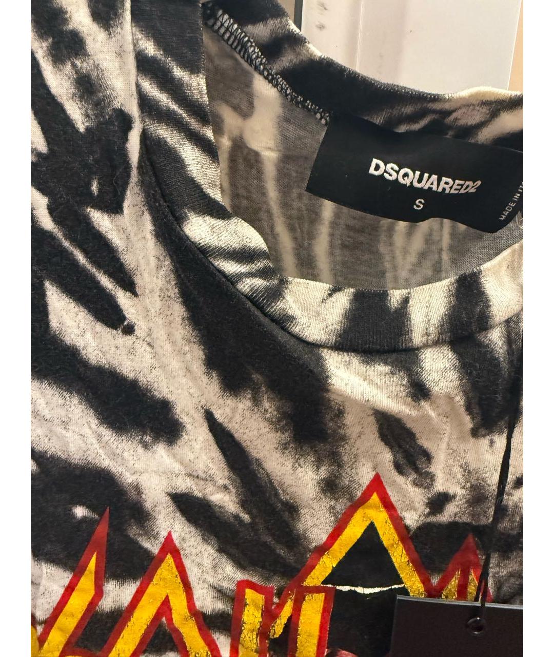 DSQUARED2 Серая хлопковая футболка, фото 4