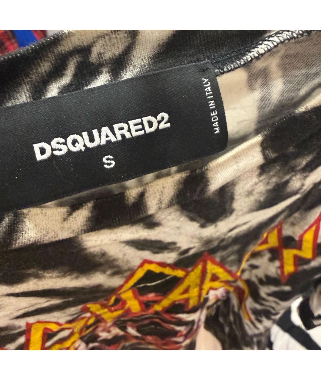 DSQUARED2 Серая хлопковая футболка, фото 5