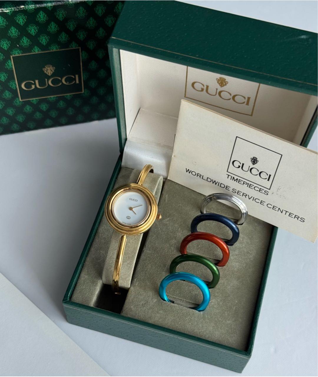GUCCI Золотые позолоченные часы, фото 4