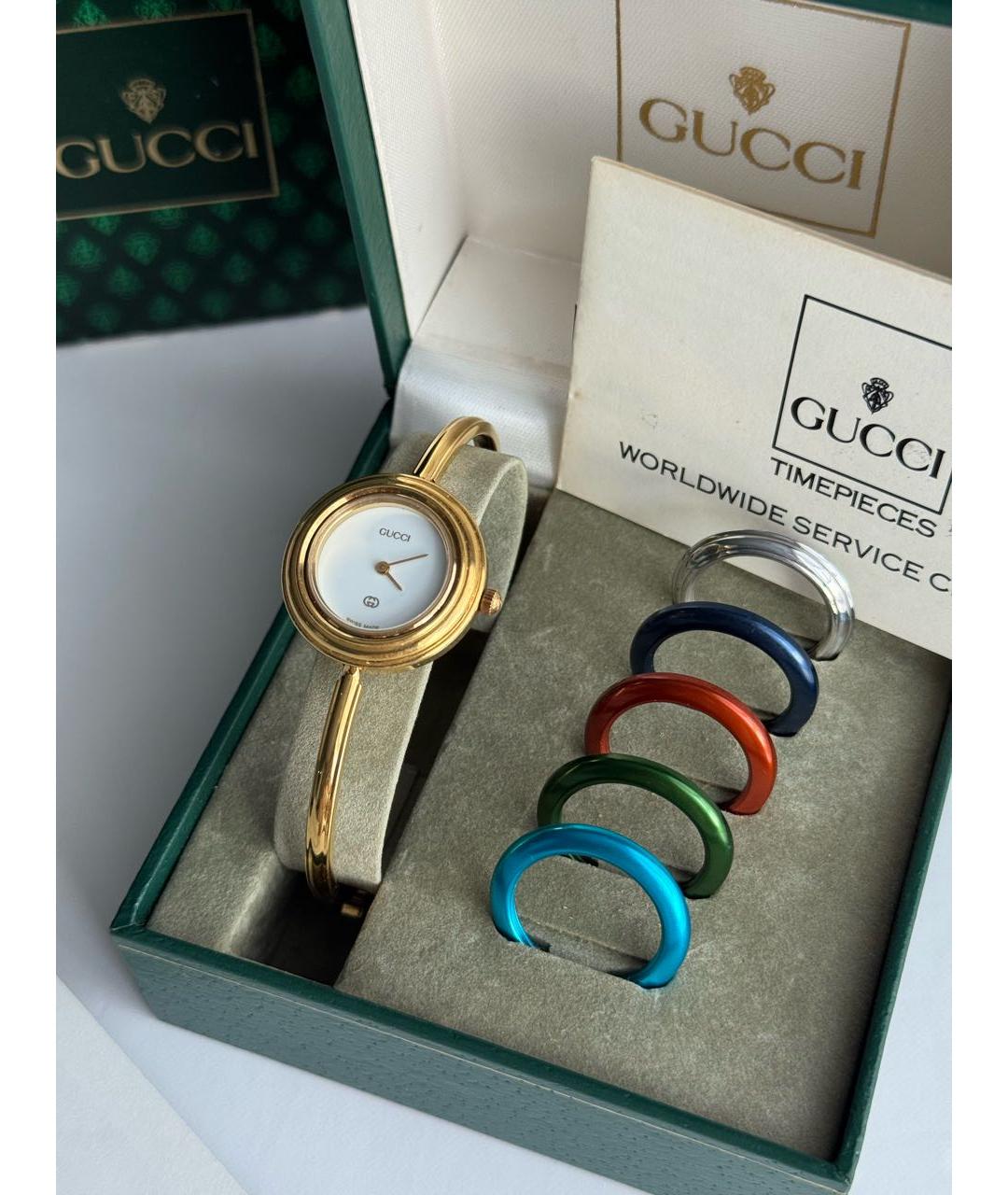 GUCCI Золотые позолоченные часы, фото 3