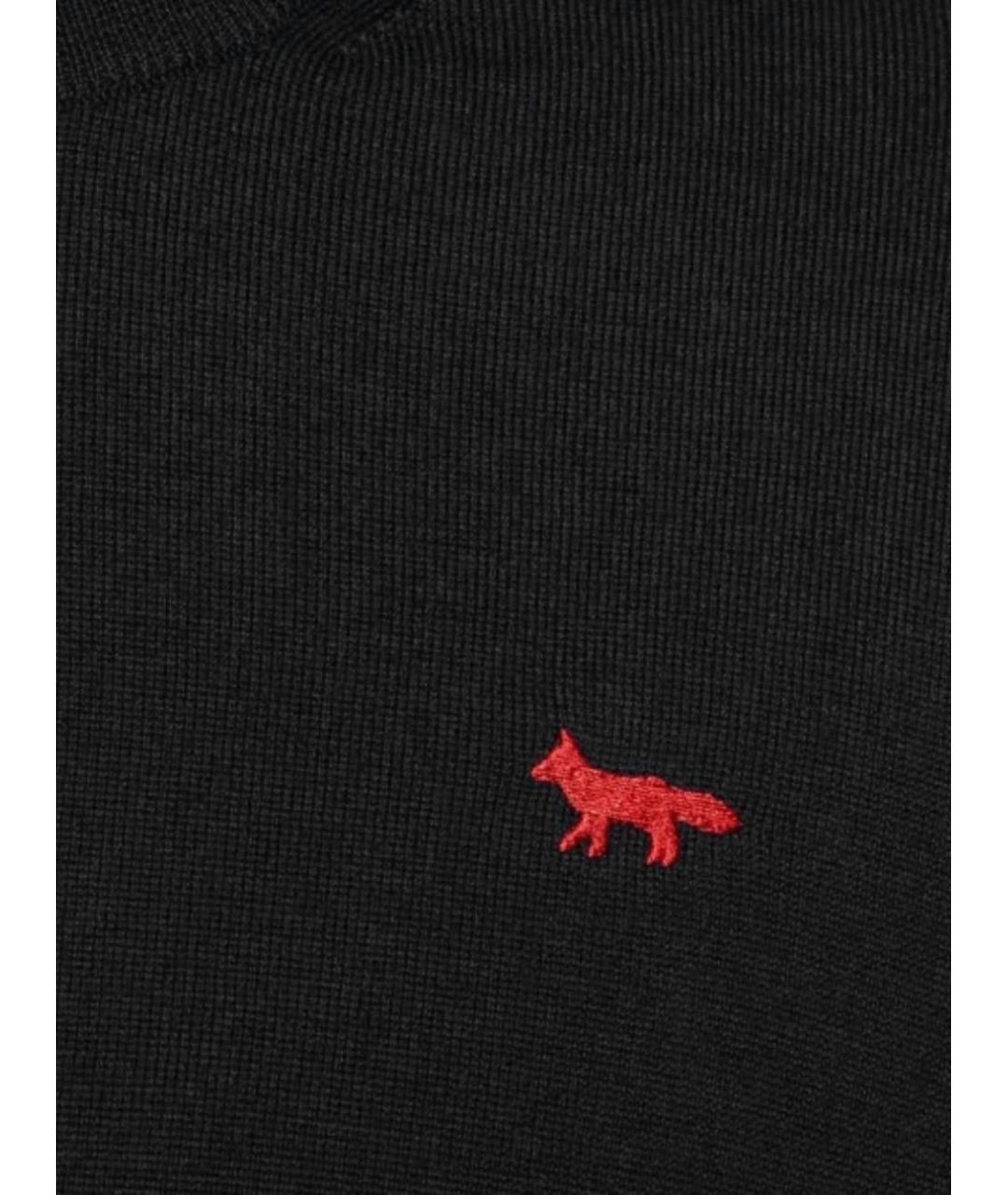 MAISON KITSUNE Черный шерстяной джемпер / свитер, фото 3