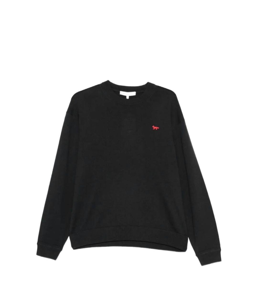 MAISON KITSUNE Черный шерстяной джемпер / свитер, фото 1