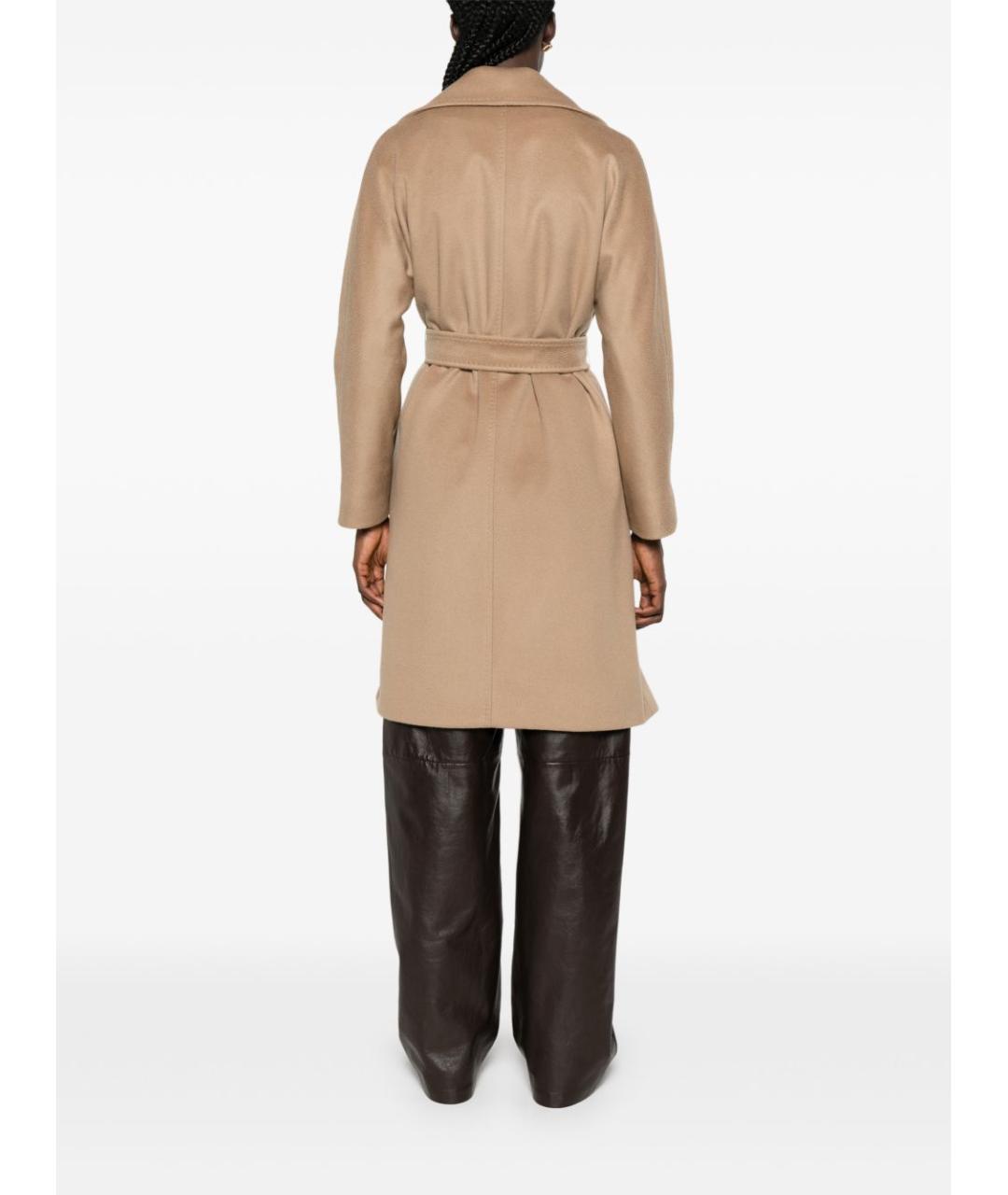 MAX MARA STUDIO Бежевое шерстяное пальто, фото 5