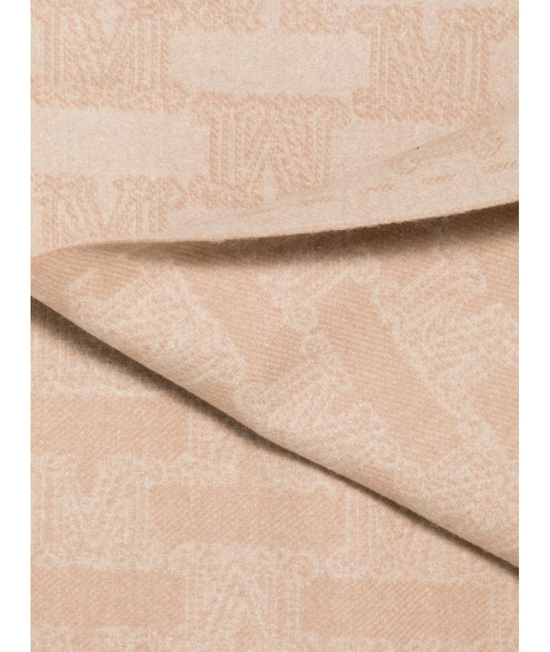 MAX MARA Бежевый кашемировый шарф, фото 3