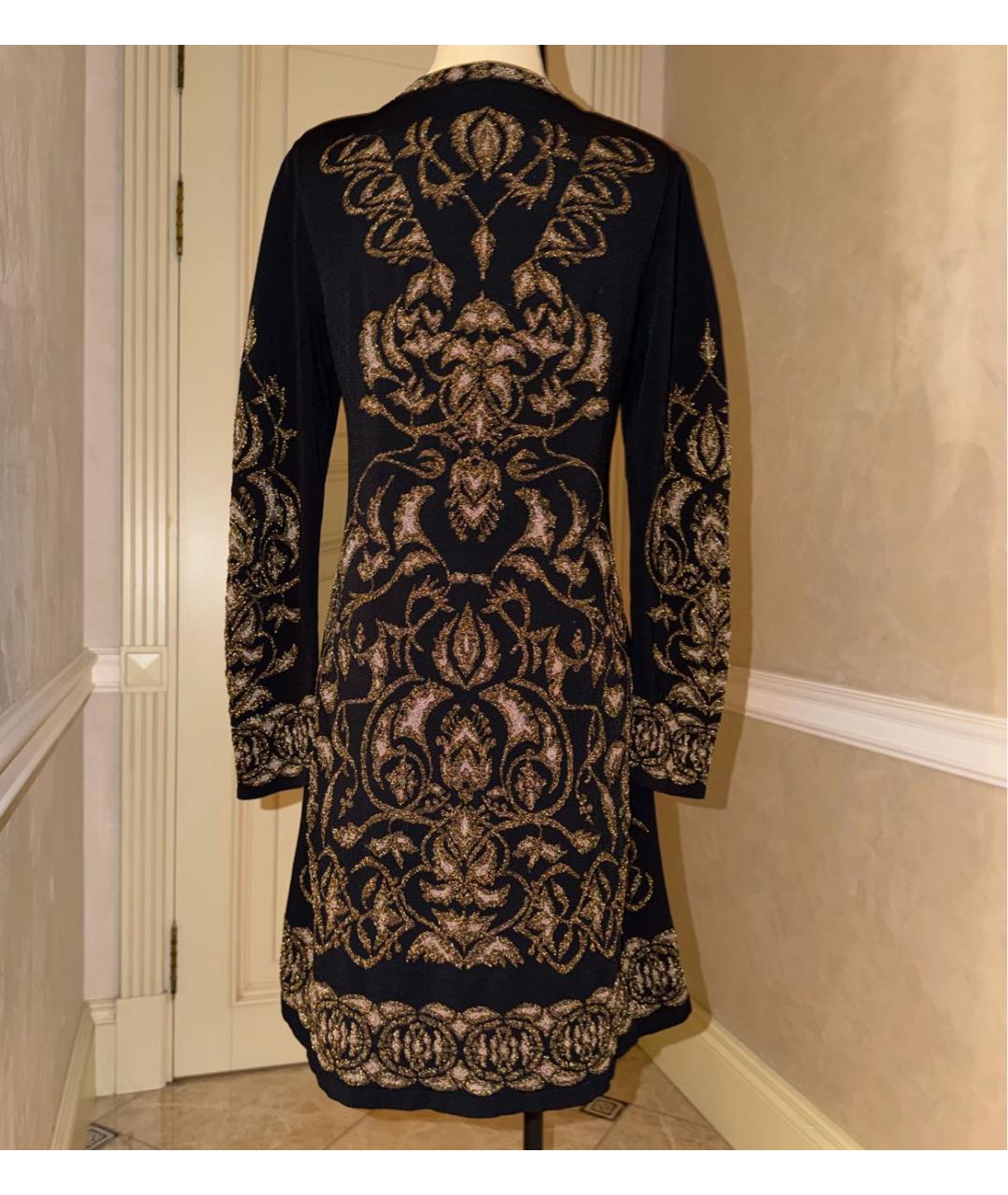 ALBERTA FERRETTI Черное вискозное коктейльное платье, фото 2