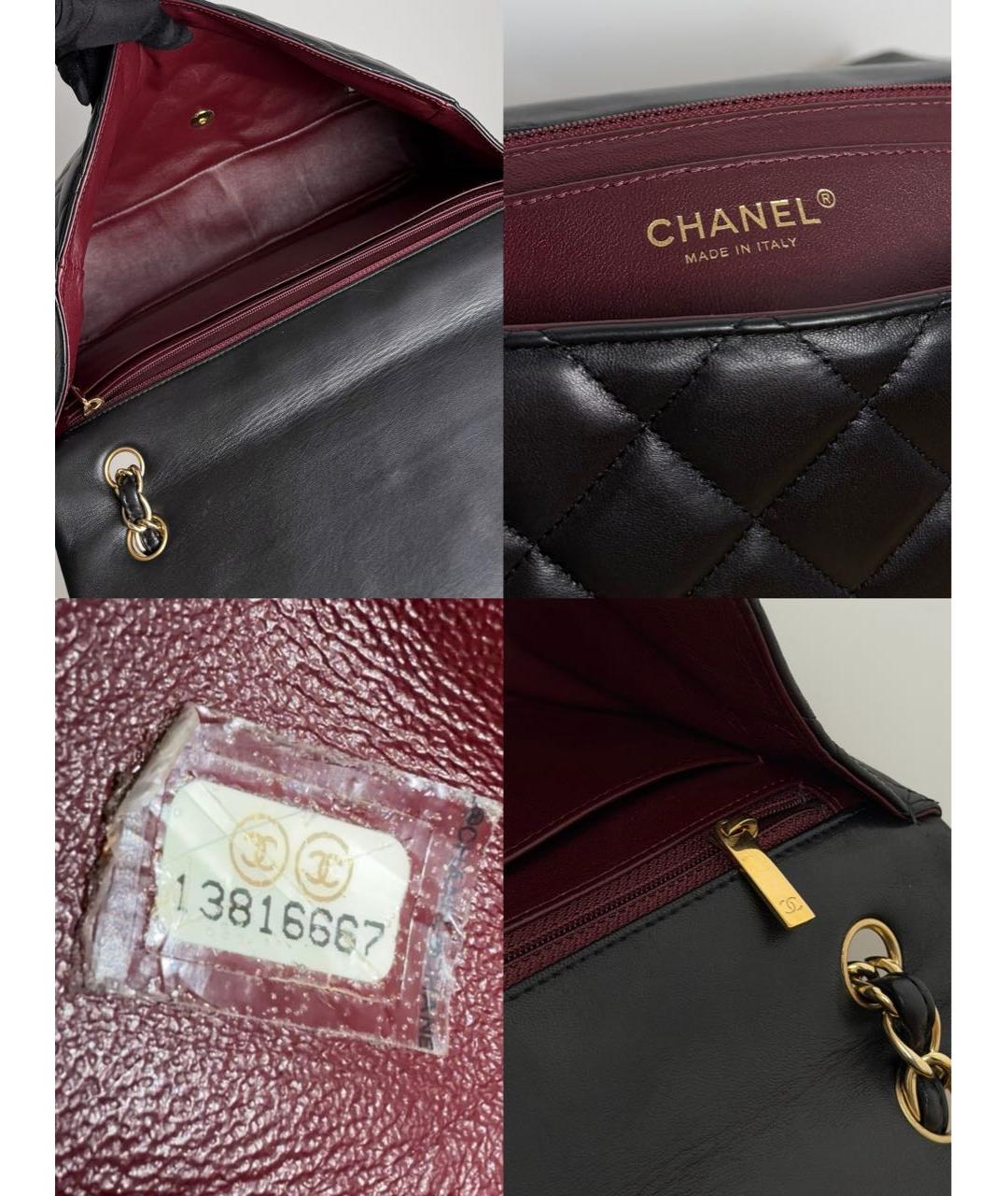 CHANEL Черная кожаная сумка через плечо, фото 8