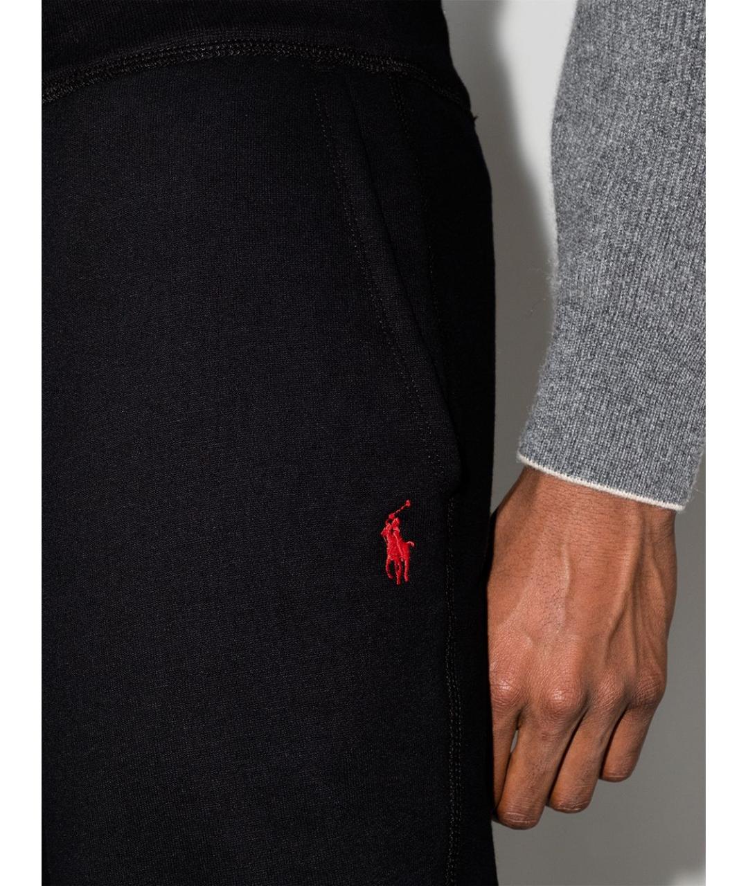 POLO RALPH LAUREN Черные хлопковые повседневные брюки, фото 4