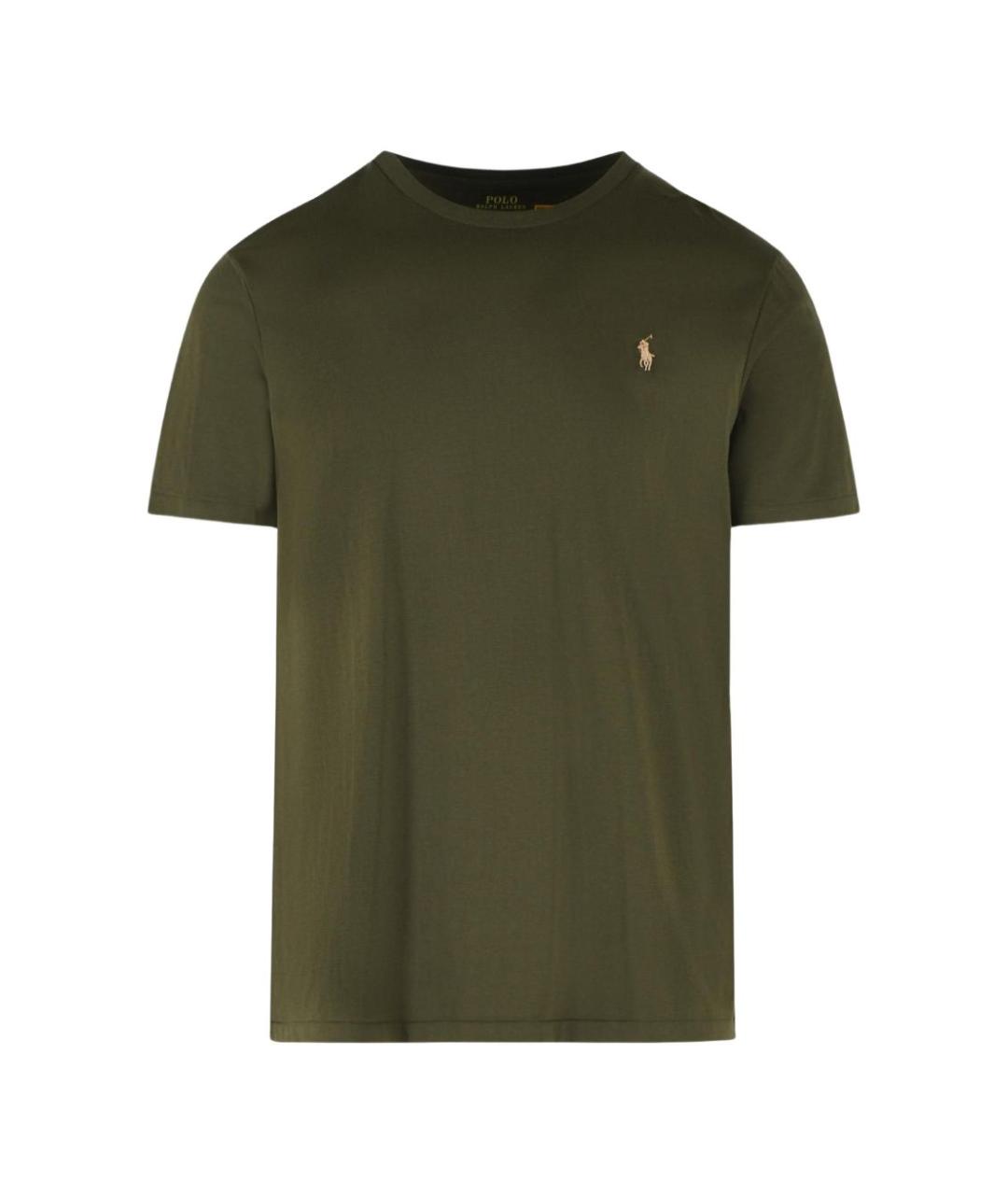 POLO RALPH LAUREN Зеленая хлопковая футболка, фото 1