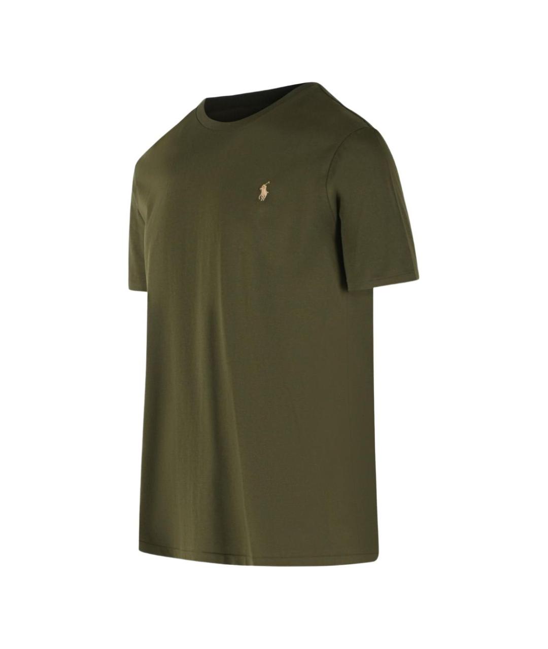 POLO RALPH LAUREN Зеленая хлопковая футболка, фото 3
