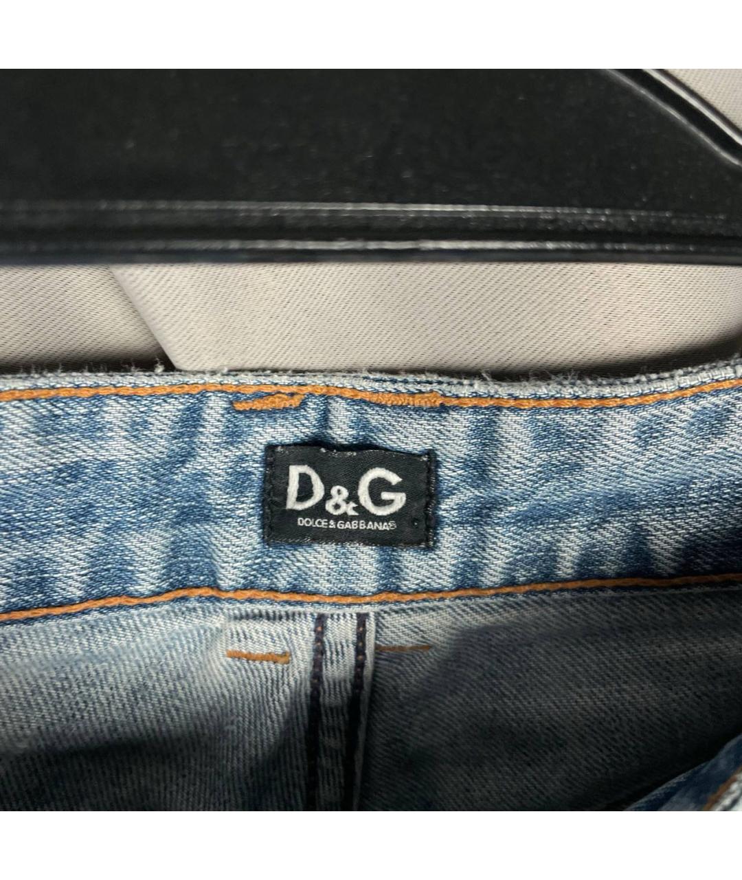 DOLCE&GABBANA Голубые прямые джинсы, фото 5