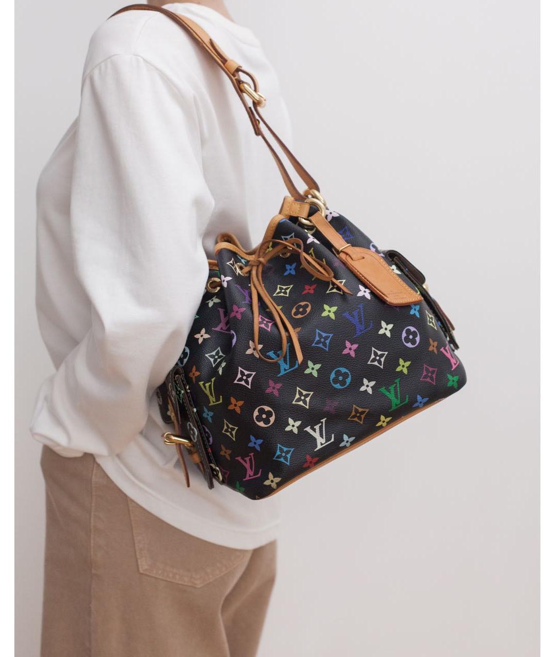 LOUIS VUITTON Черная сумка через плечо из канвы, фото 2
